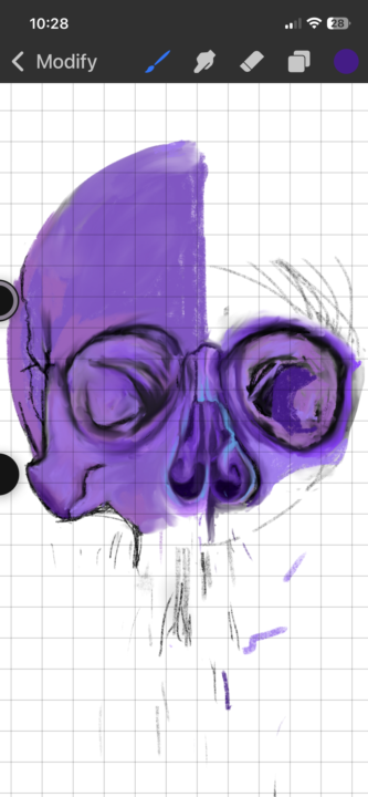 Work In Progress - colored skull