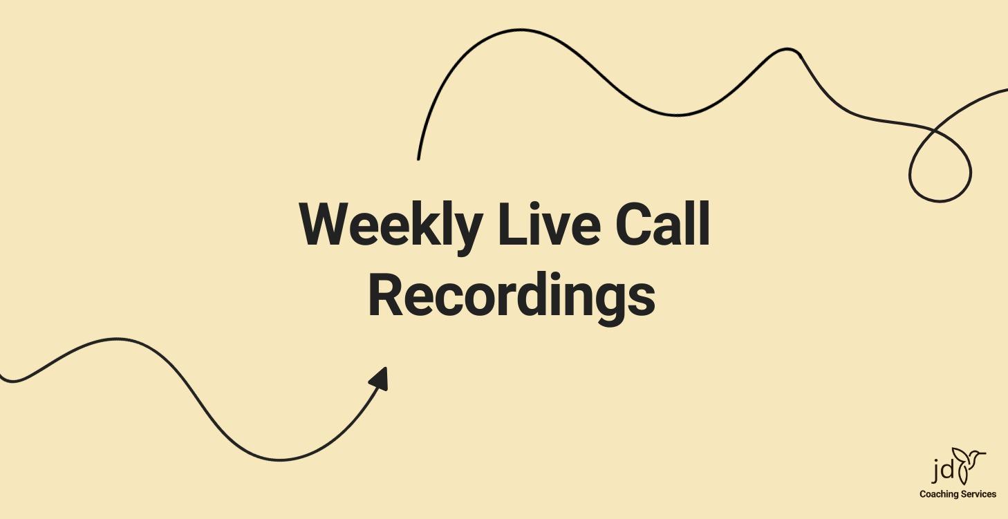 Weekly Live Q&A Recordings