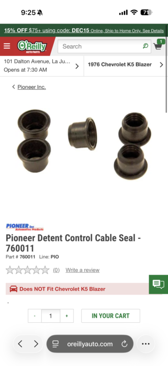 Detent cable seal