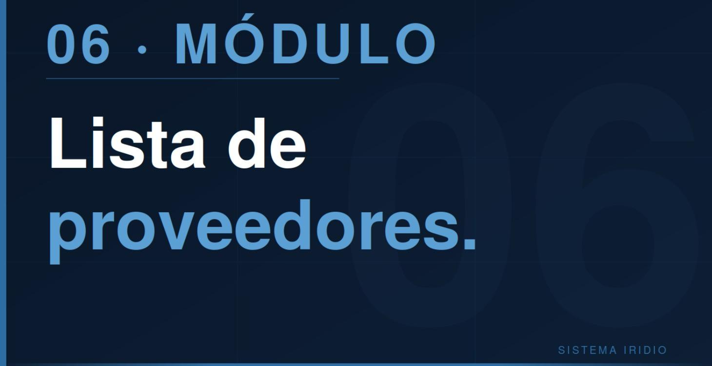 Proveedores