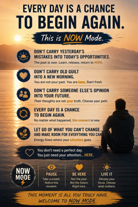 Every day is a chance to begin again… 