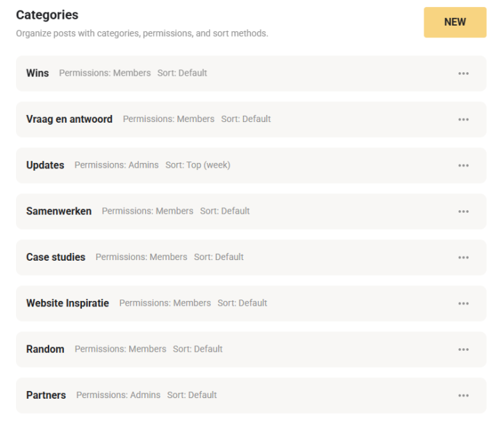 Makkelijker filteren door posts