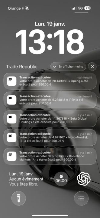 On recharge tranquillement