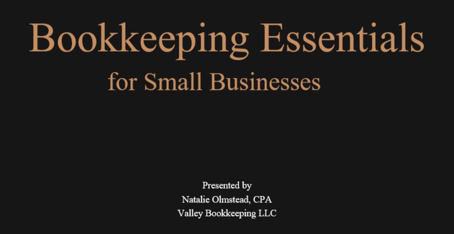 Bookkeeping Essentials Presentation