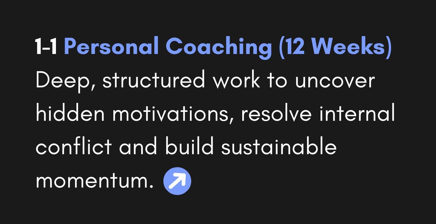 Personalized Coaching. (12 Week Course)