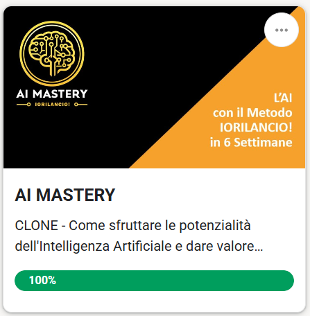Nuovo corso AI MASTERY