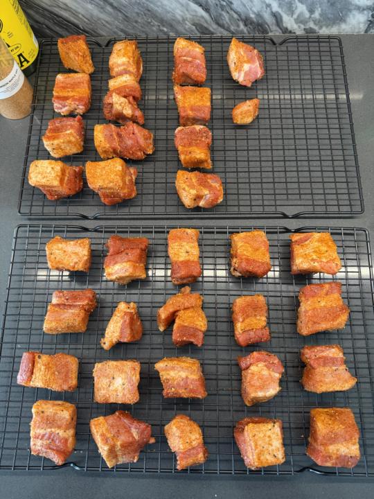 Pork belly burnt ends test run