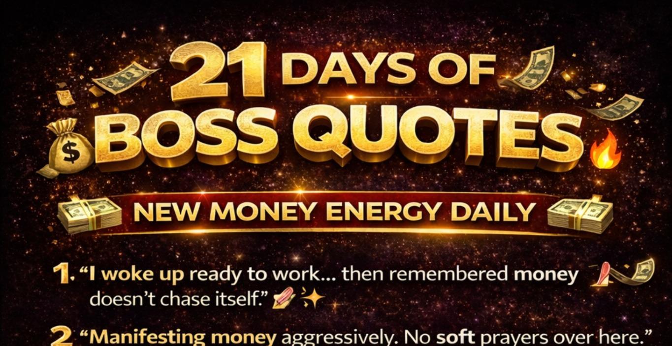 21 days of BOSSY + MONEY-THEMED funny quotes