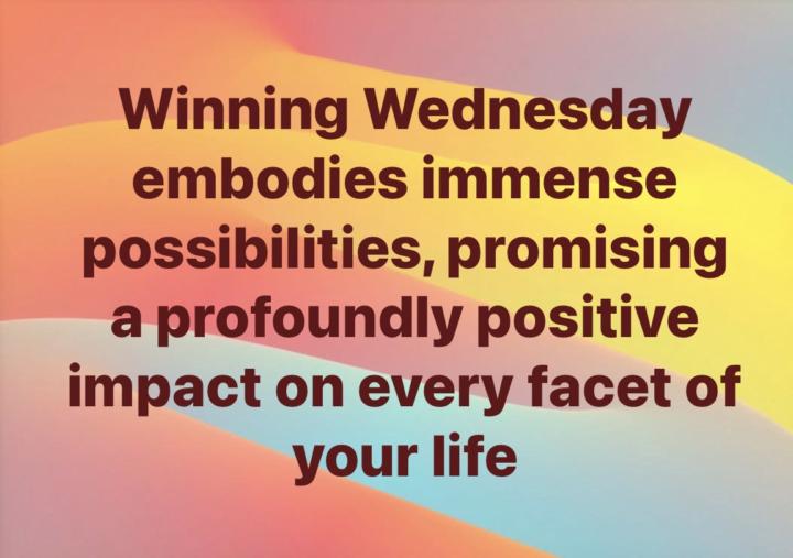 Winning Wednesday’s 💫