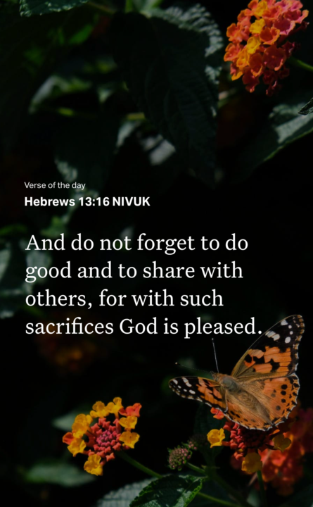 Why should you do good and share with others?