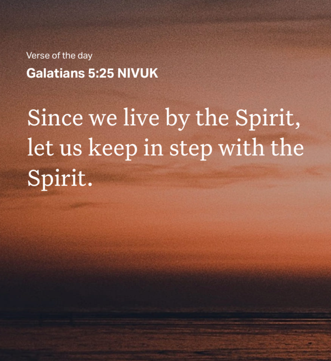 Keeping in step with Holy Spirit...