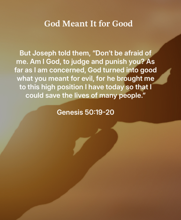 Turning evil into good...for the salvation of many!