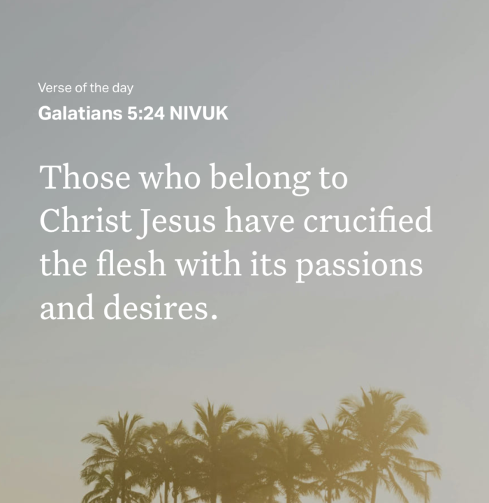 Sacrifice flesh = Receive more of Holy Spirit