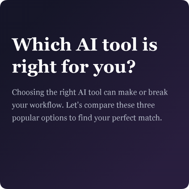 Which AI Tool is RIGHT for you?