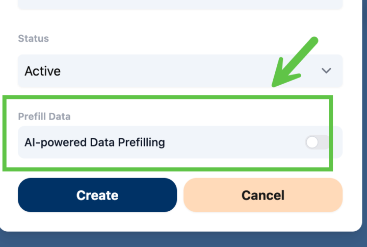 AI-powered Data Prefilling