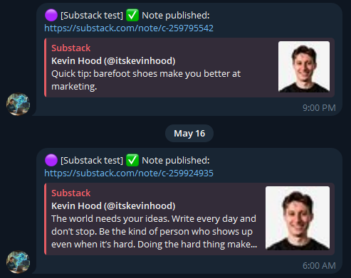 Threads syndicated to Substack, automatically...