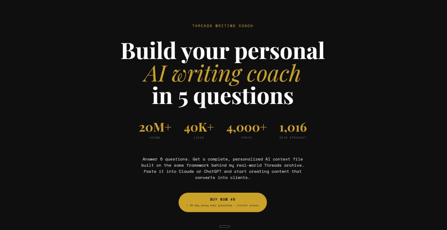 Threads AI Writing Coach
