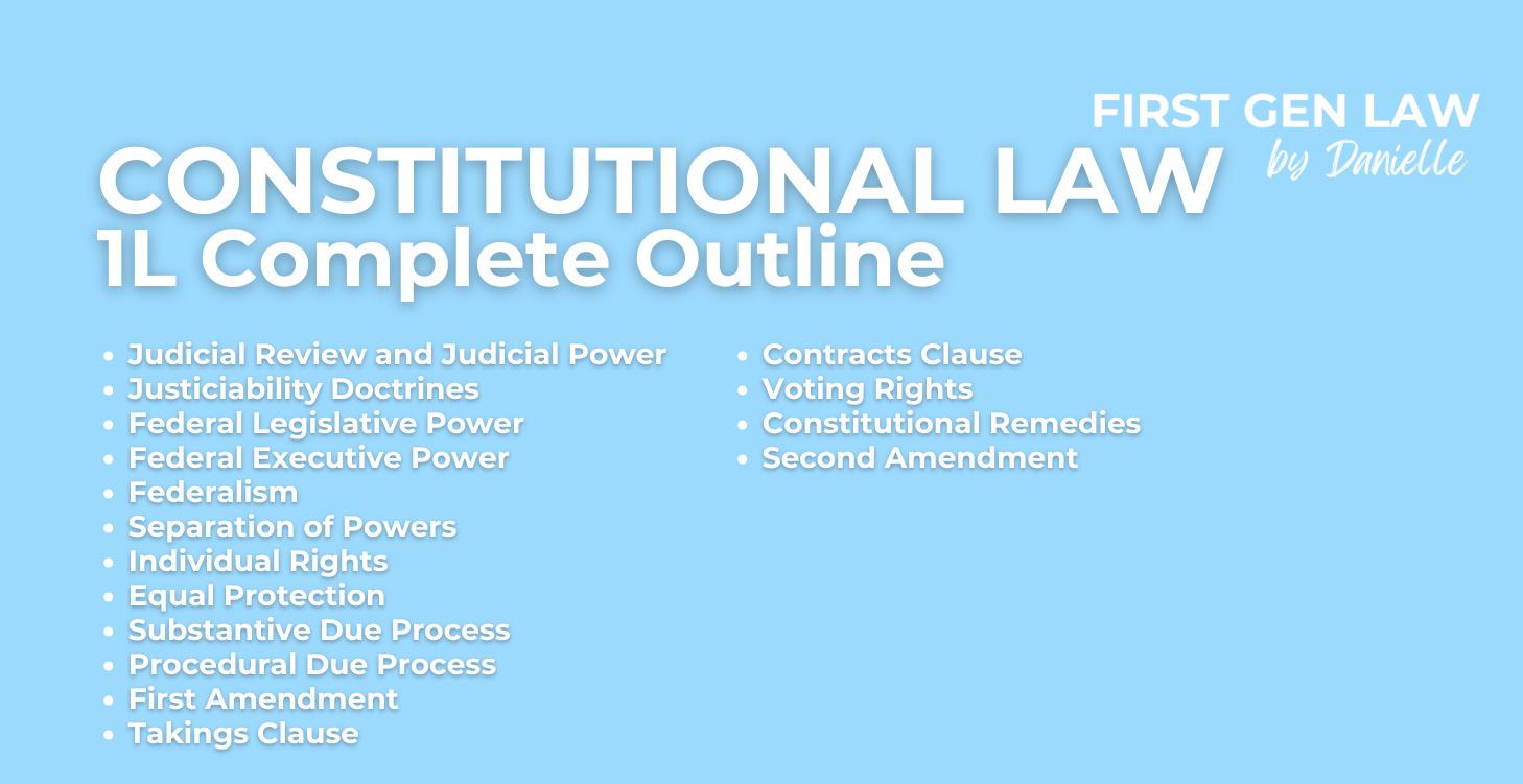 Constitutional Law - 1L Outline