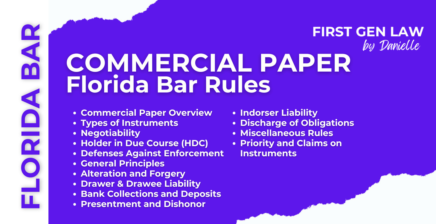 Commercial Paper - Florida Bar Rules