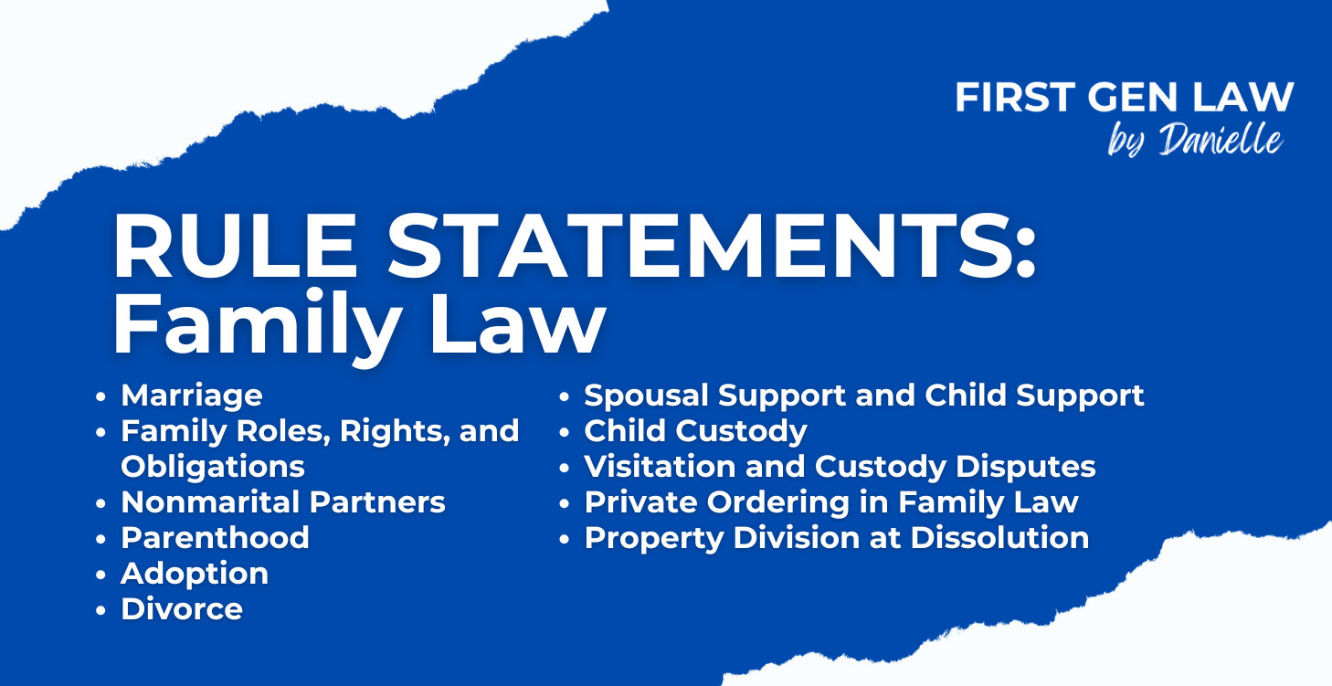 Rule Statements - Family Law