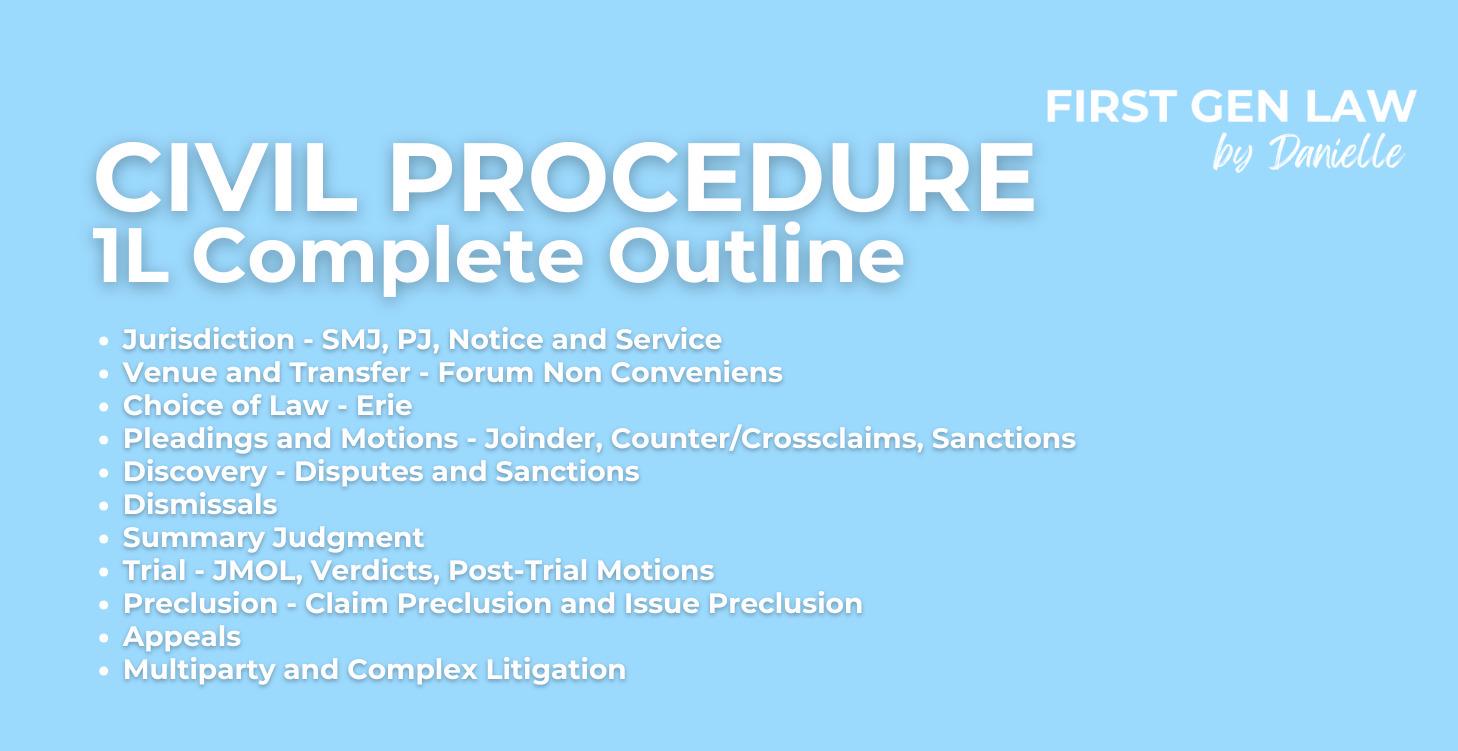 Civil Procedure - 1L Outline
