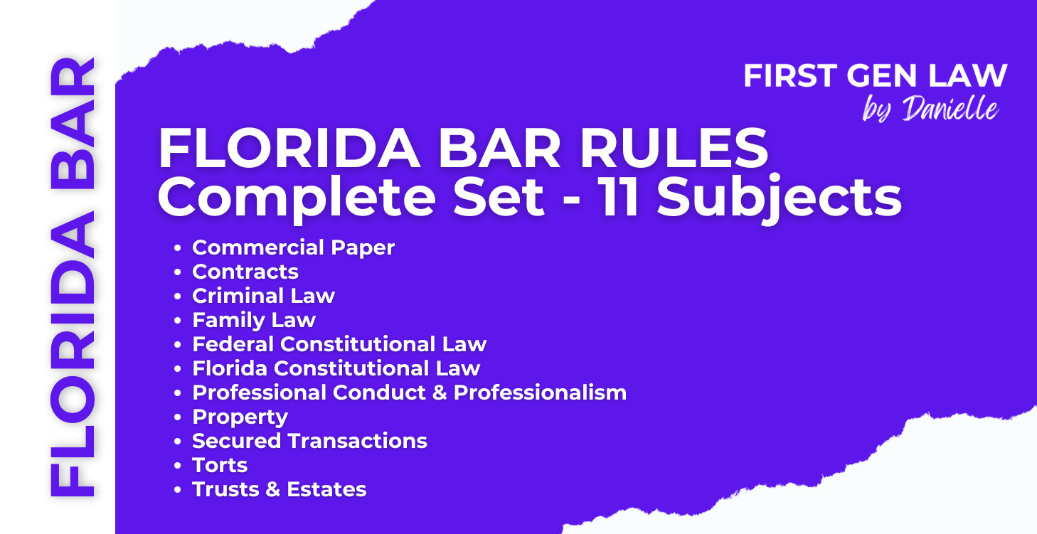 Florida Bar Rules - Complete Set (11 Subjects)