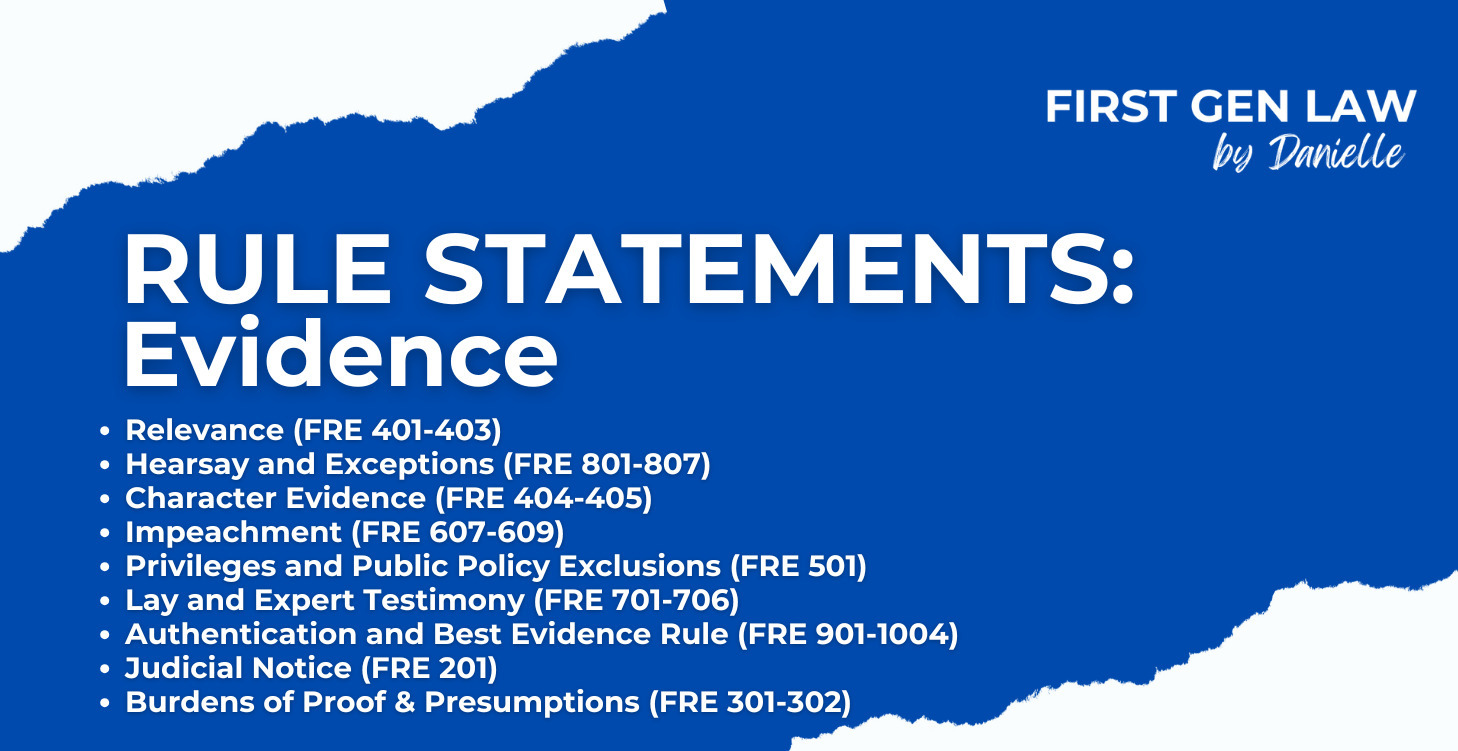Rule Statements - Evidence