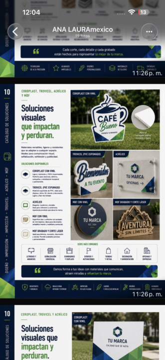 Catálogo de productos 