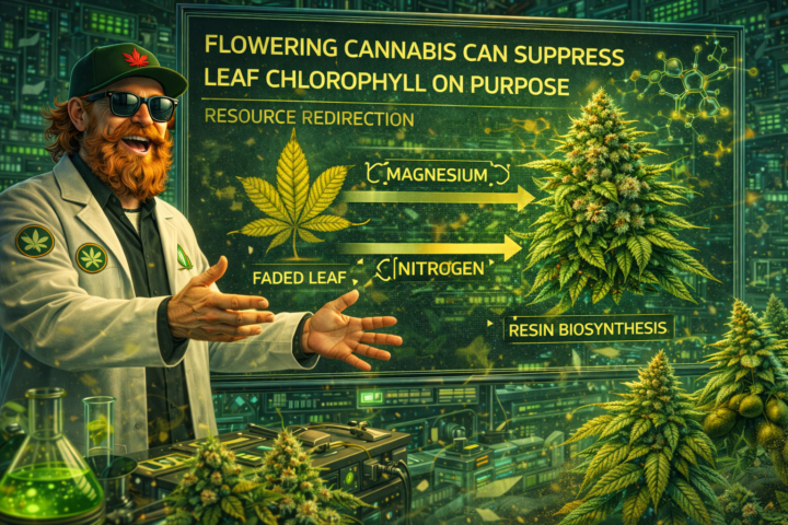 chlorophyll during flowering