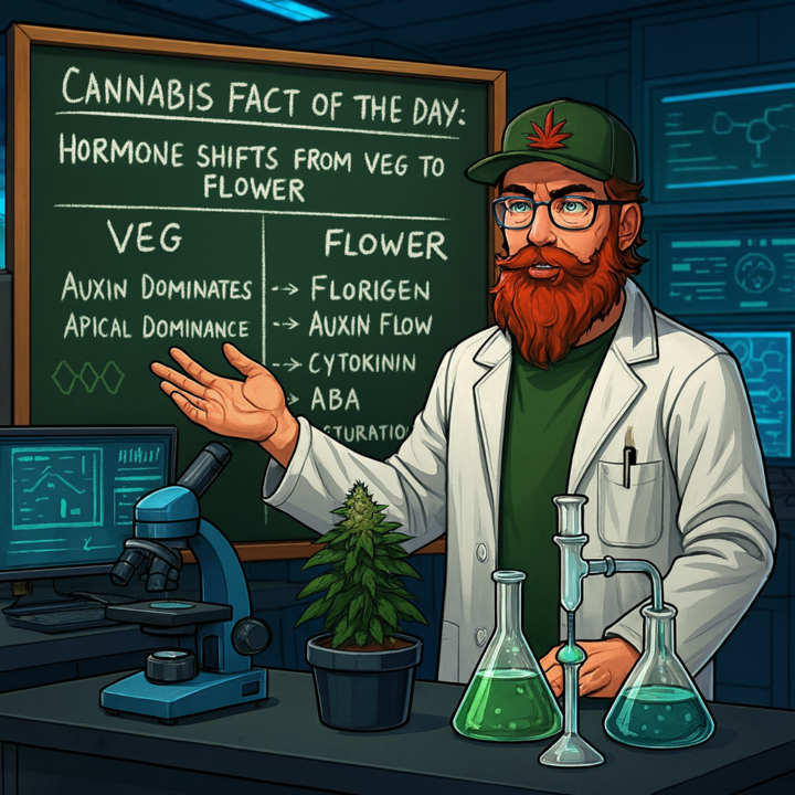 Hormone shifts in cannabis bloom