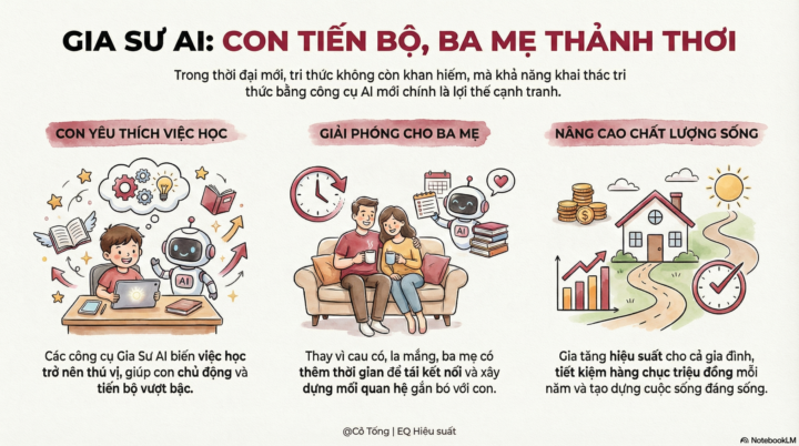 Workshop Free - GIA SƯ AI - con tiến bộ, ba mẹ thảnh thơi