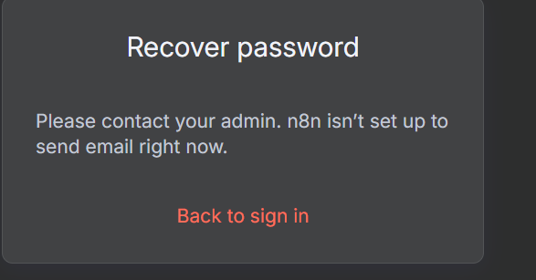 Forgot password of my locally host n8n on docker 