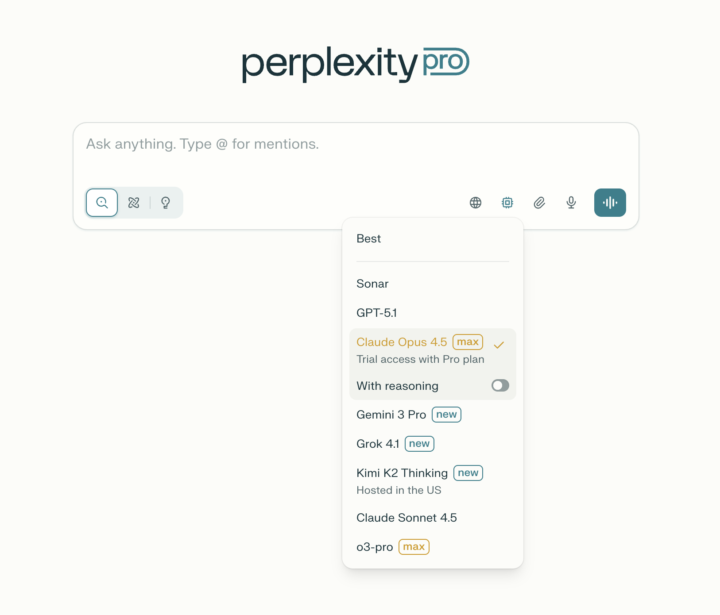 🚨 Perplexity Pro has officially unlocked Claude Opus 4.5 Max