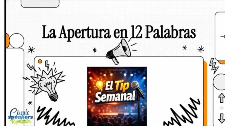💡🎤 Speaking Tip #1 — La apertura en 12 palabras 
