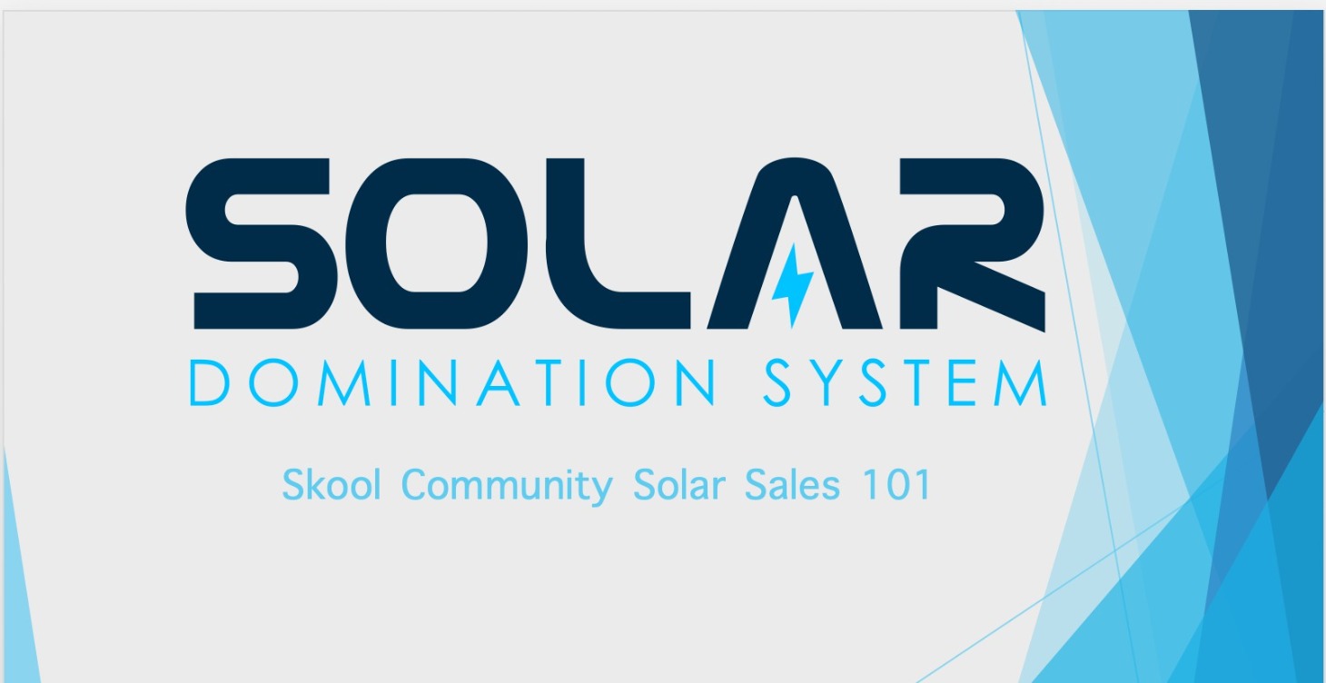 Solar Sales 101