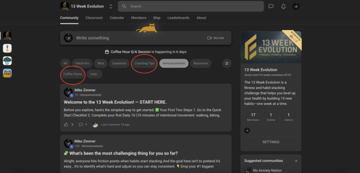 New Message Board Tabs