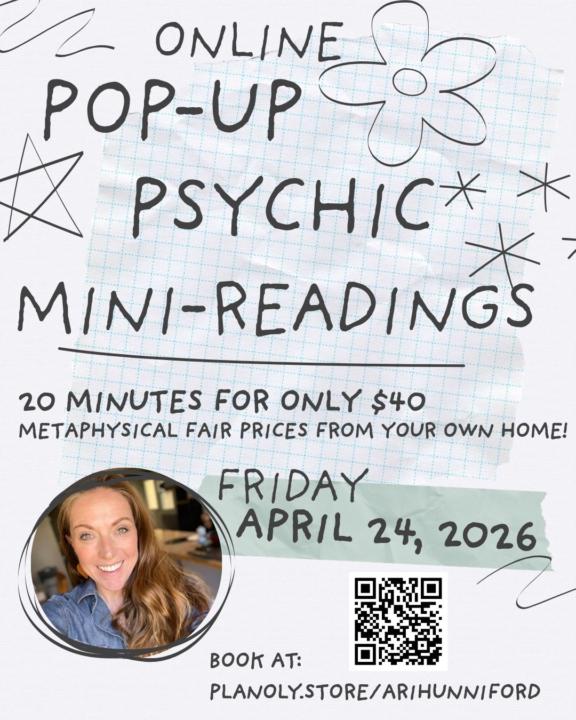 EDIT: SOLD OUT- Pop Up discounted readings