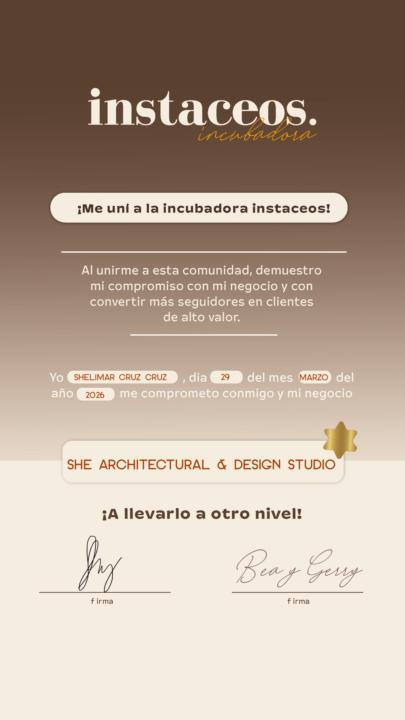 ¡Me uni a la incubadora instaceos!