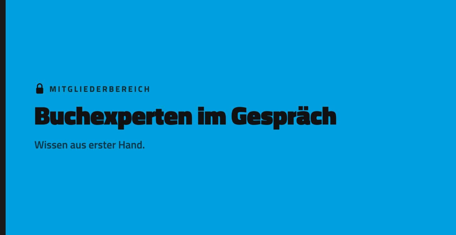 Buchexperten im Gespräch