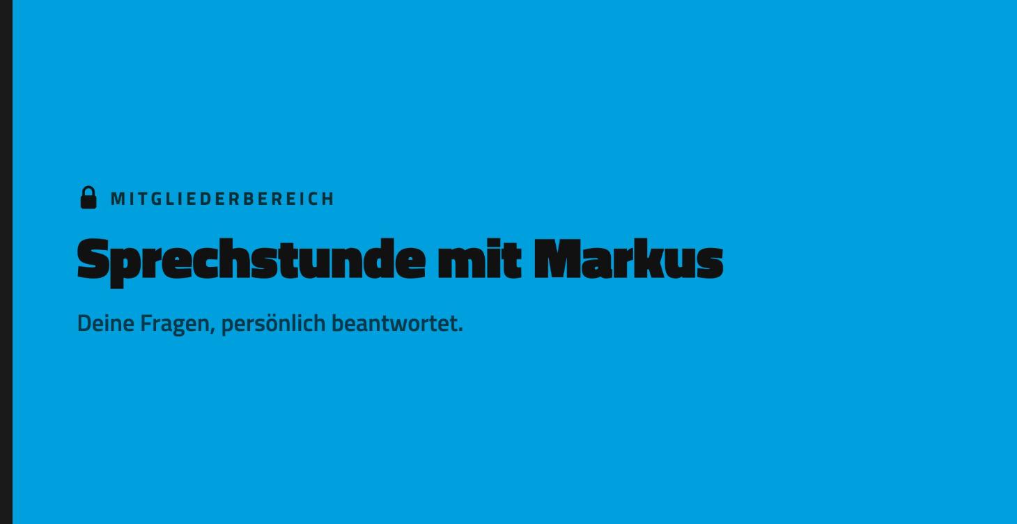 Gruppencall und Q&A mit Markus