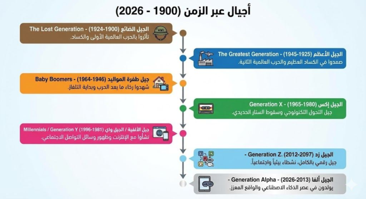 الأجيال وأهمية إدراك تصنيفها في الإدارة الحديثة