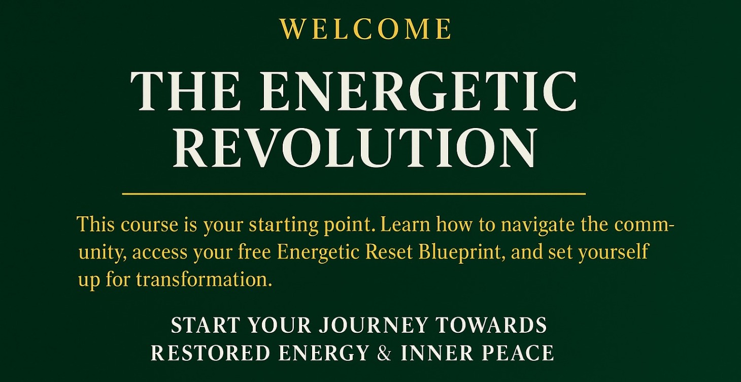 Welcome to the Energetic Revolution Community !!
