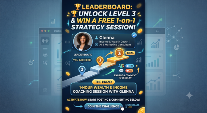  CHALLENGE: Who wants a free 1-on-1 Income Strategy Session? (Unlock Level 3)  