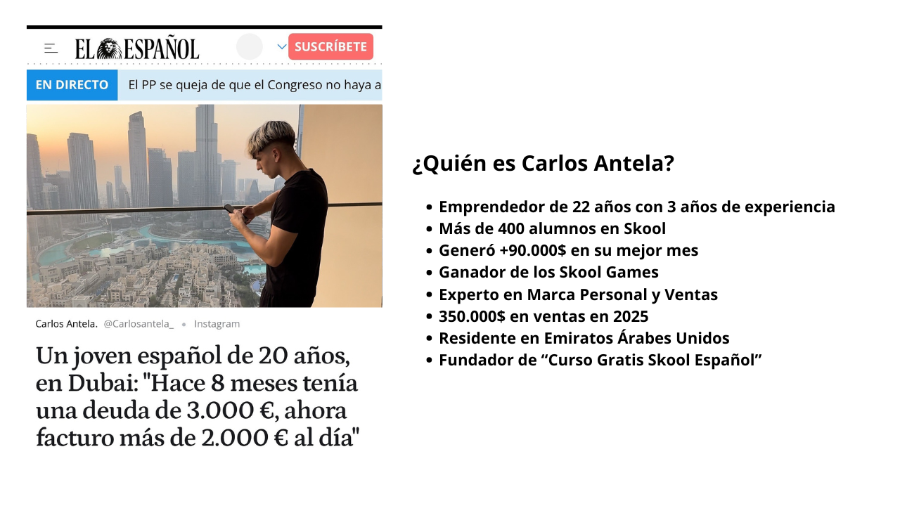 Curso Skool Gratis Español💰