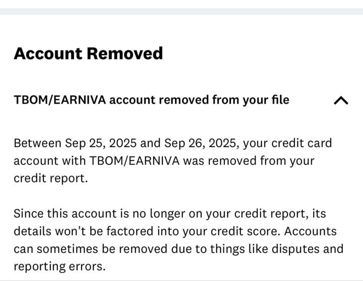 Charge off removed ! 