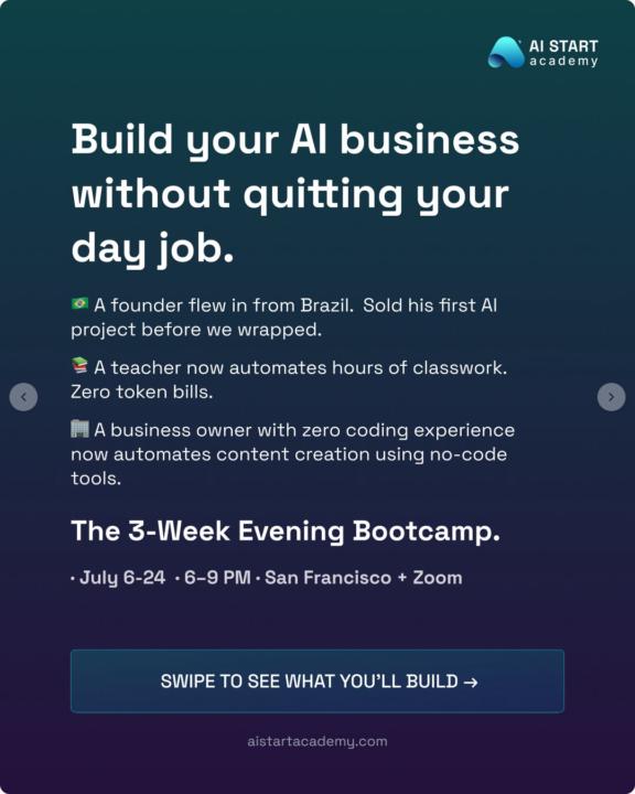 AI Automation Agency Bootcamp — 3-Week Evening Edition. July 6–24 