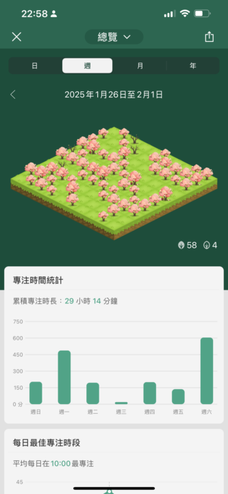 本週專注戰績-2025新的開始