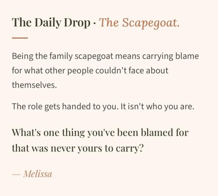 The Daily Drop • The Scapegoat 