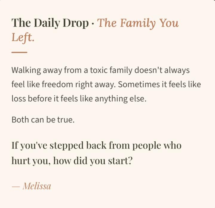The Daily Drop • The Family You Left
