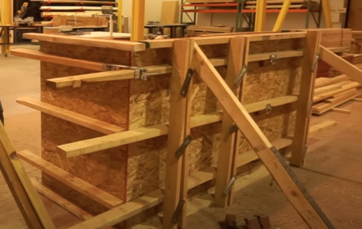 Slipforms with Plywood and Snap-ties?